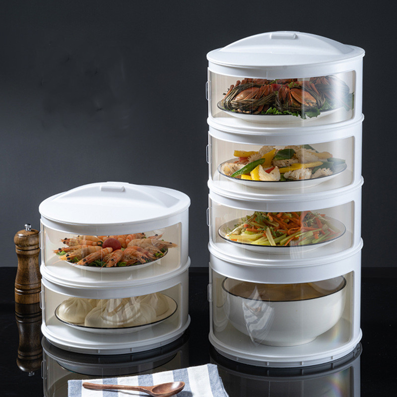 Title 4, Stackable Food Dome Multi-Layer Transparent Sta...