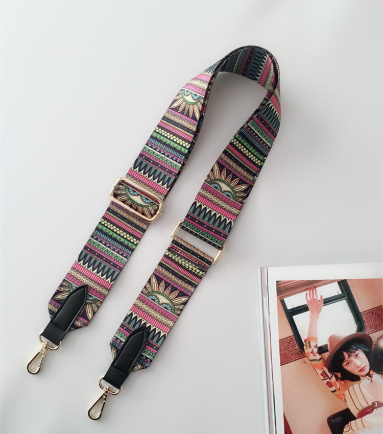 Crossbody Contrast Color Ethnic Style Shoulder Strap