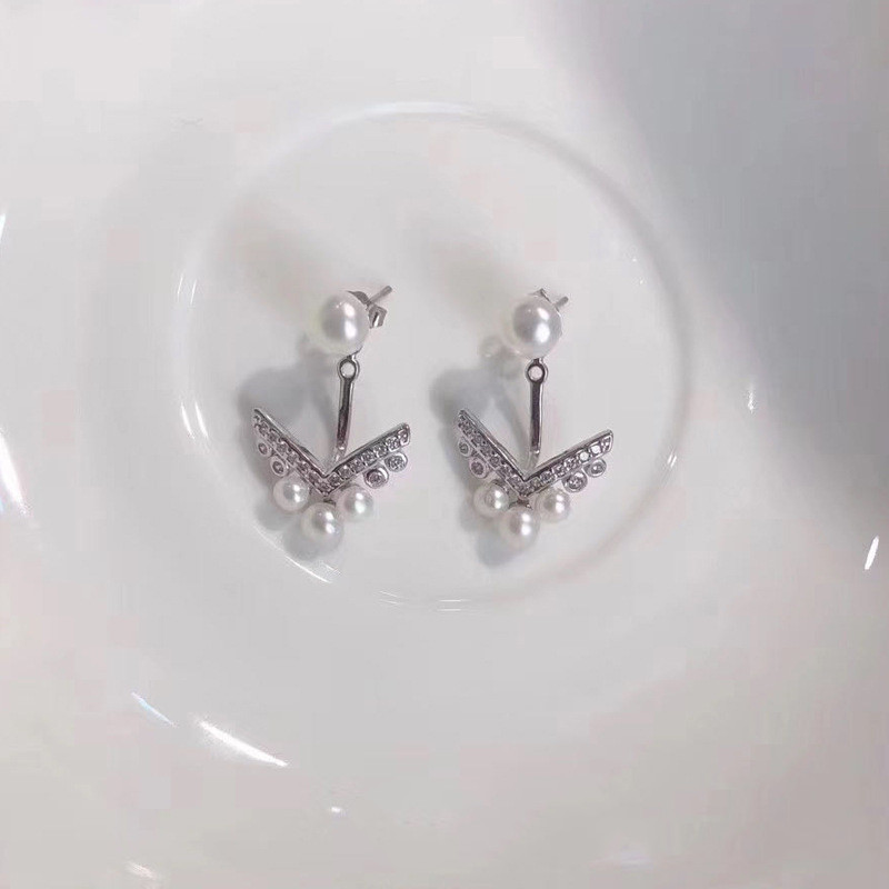 Freshwater Pearl Steamed Bun Beads Multi-bead Earrings 3-5mm Glare And Flawless Earrings