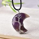 Tree Of Life Moon Crystal Pendant