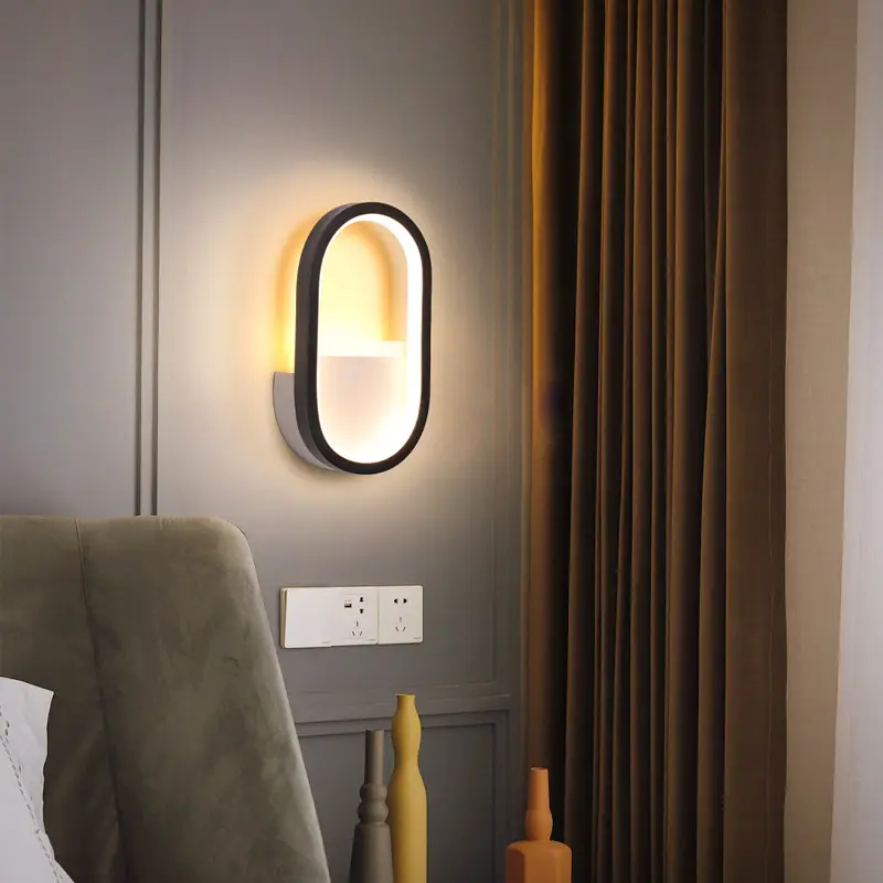 Bedside wall lamp Scandinavian modern simple creative light luxury living room bedroom stairs balcony aisle reading wall lamp