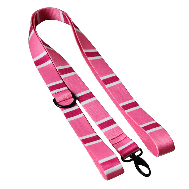 Pink webbing dog leash