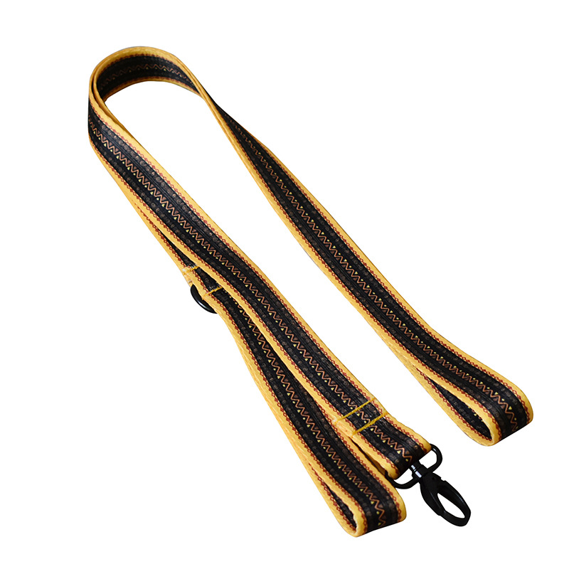 Yellow webbing dog leash