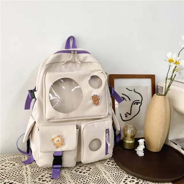 Japanese Ins Style Campus Small Fresh And Cute Student Backpack White - Shop at LoveMi