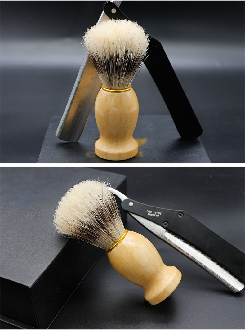 Wholesale Household Shaving And Beard Brushes, Hairdressing Supplies, Pig Bristles And Beard Brushes, Solid Wood Hair Salon Brushes, Brushes