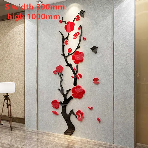 Acrylic mirror wall sticker - A Red S Size