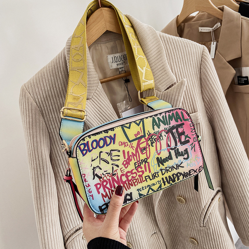 Title 4, Graffiti Printed Small Bag Women. A stylish and...