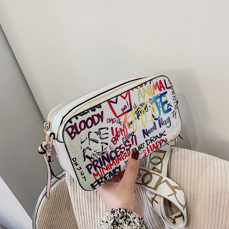 Title 3, Graffiti Printed Small Bag Women. A stylish and...