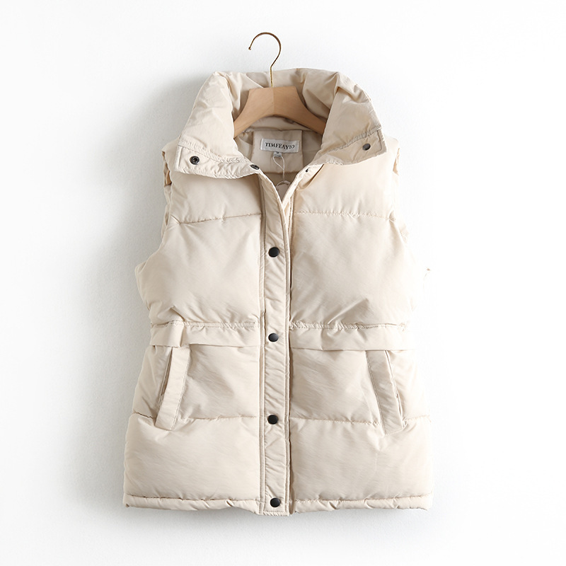 Mid-length Down Cotton Padded Vest