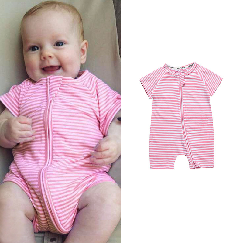 Unisex Cotton Summer Short-Sleeve Romper