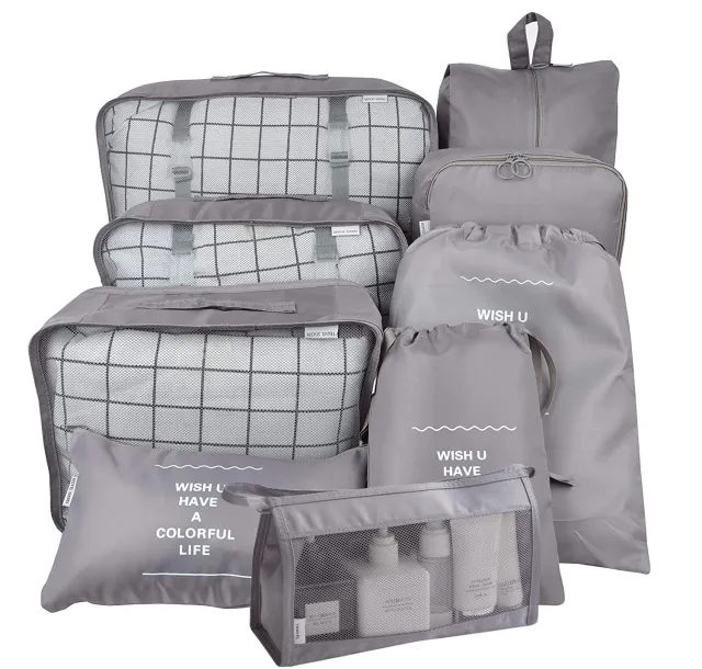 Luggage Storage Bag Travel Goods Storage Set Grey - Shop at LoveMi