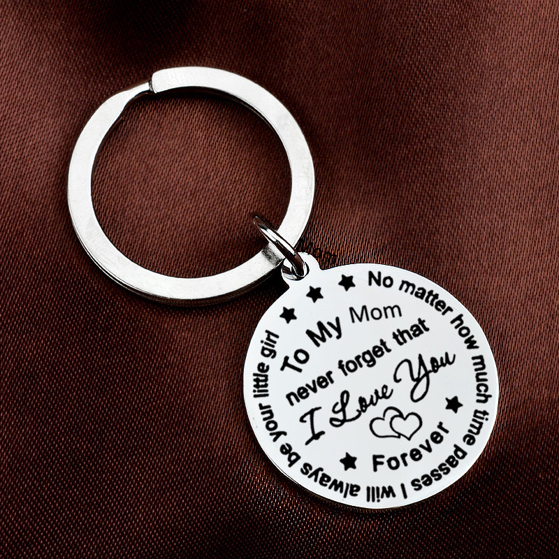 Parents' Day Gift Stainless Steel Keychain Customized Engraving Mom - Shop at LoveMi