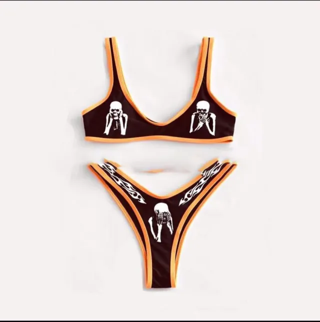 European And American Foreign Trade Bikini Dark Se Xy Funny Bikini Swimsuit Black - Shop at LoveMi