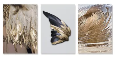 Nordic Ins Light Luxury Feather Living Room Sofa Background Wall Decorative Painting - Shop at LoveMi