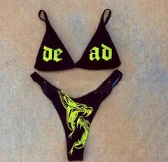 Swimsuit European And American Sexy Split Bikini Swimsuit Women - Black - View 1