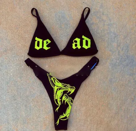 Swimsuit European And American Sexy Split Bikini Swimsuit Women Black - Shop at LoveMi