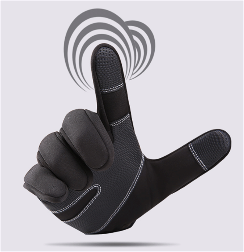 Windproof Bicycle Full Finger Warm Fleece Climbing Gloves