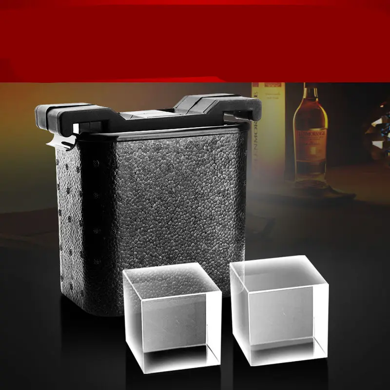 Whiskey Ice Cube Hockey Skull Box Crystal