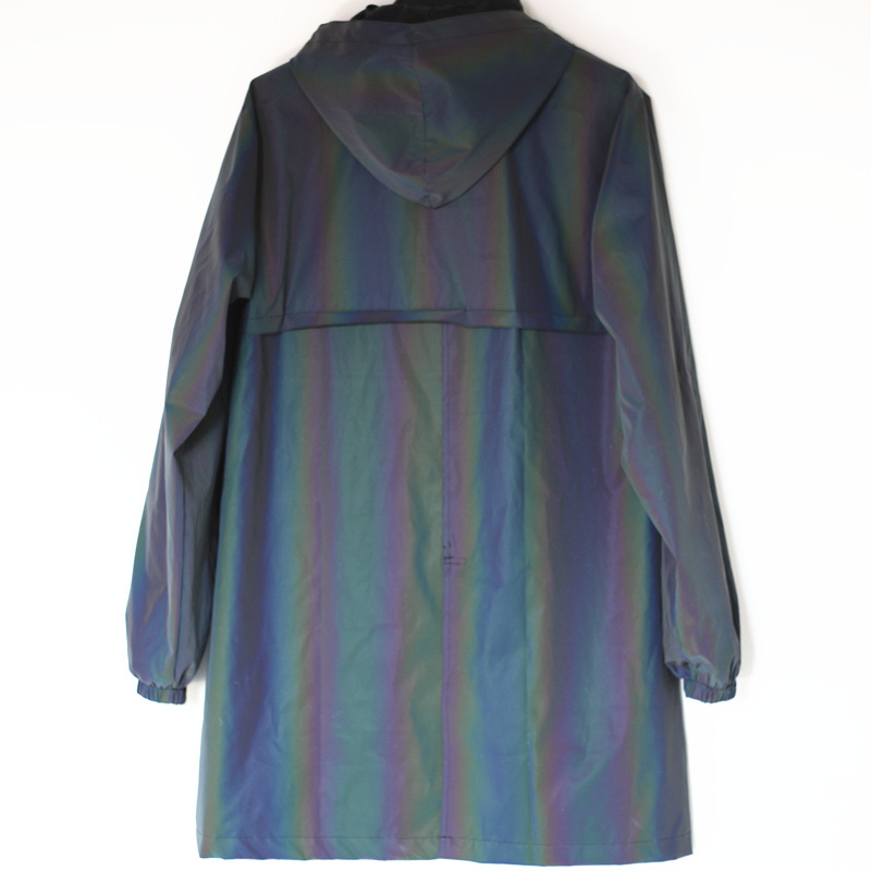 Colorful Reflective Windbreaker Hip-hop Dark Motorized Cloak Large Size Laser Waterproof Cloak