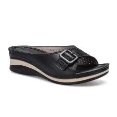 New Bohemian Platform Fashion Slippers Women Plus Size Sandals - Black - View 1