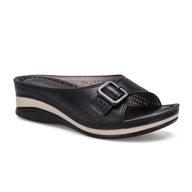 New Bohemian Platform Fashion Slippers Women Plus Size Sandals Black - Shop at LoveMi