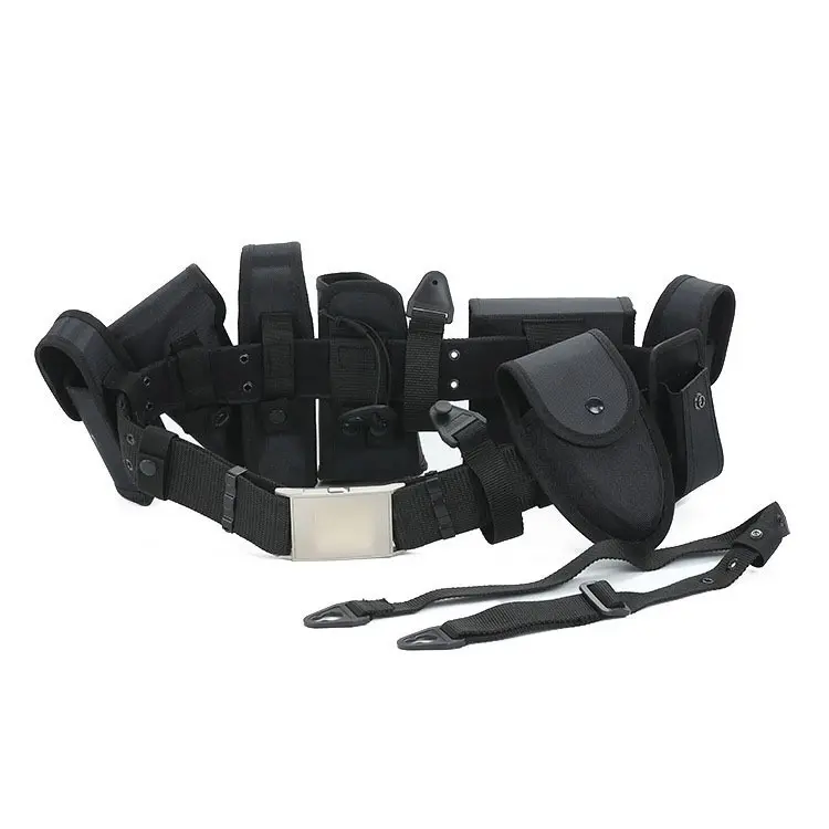 Security Tactical Belt 8-Piece Combination Multi-Function Outdoor Patrol Canvas