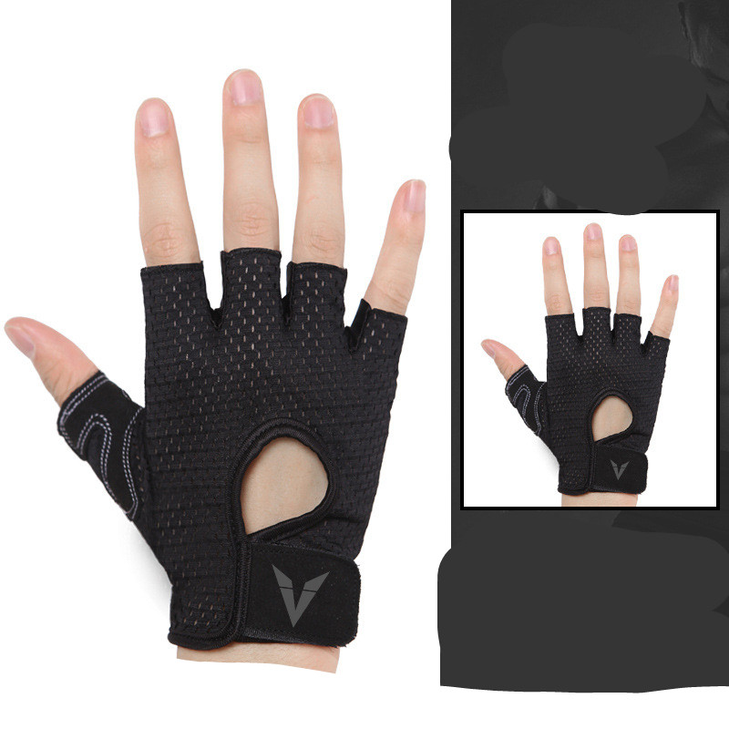 Fitness Gloves Female Non Slip Half Finger Wrist Guard A S - Shop at LoveMi