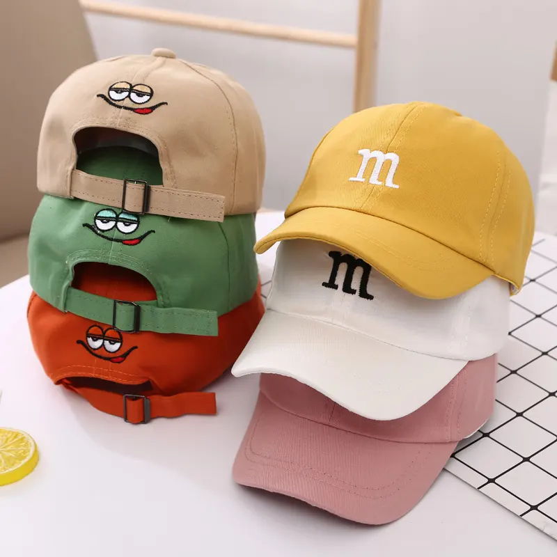 Baseball Cap Boy Letter M Embroidered Children's Cotton Spring