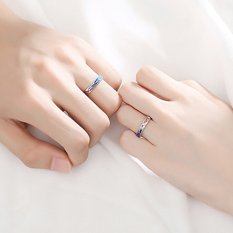 Lovers Ring A Pair Of S925 Sterling Silver Men And Women