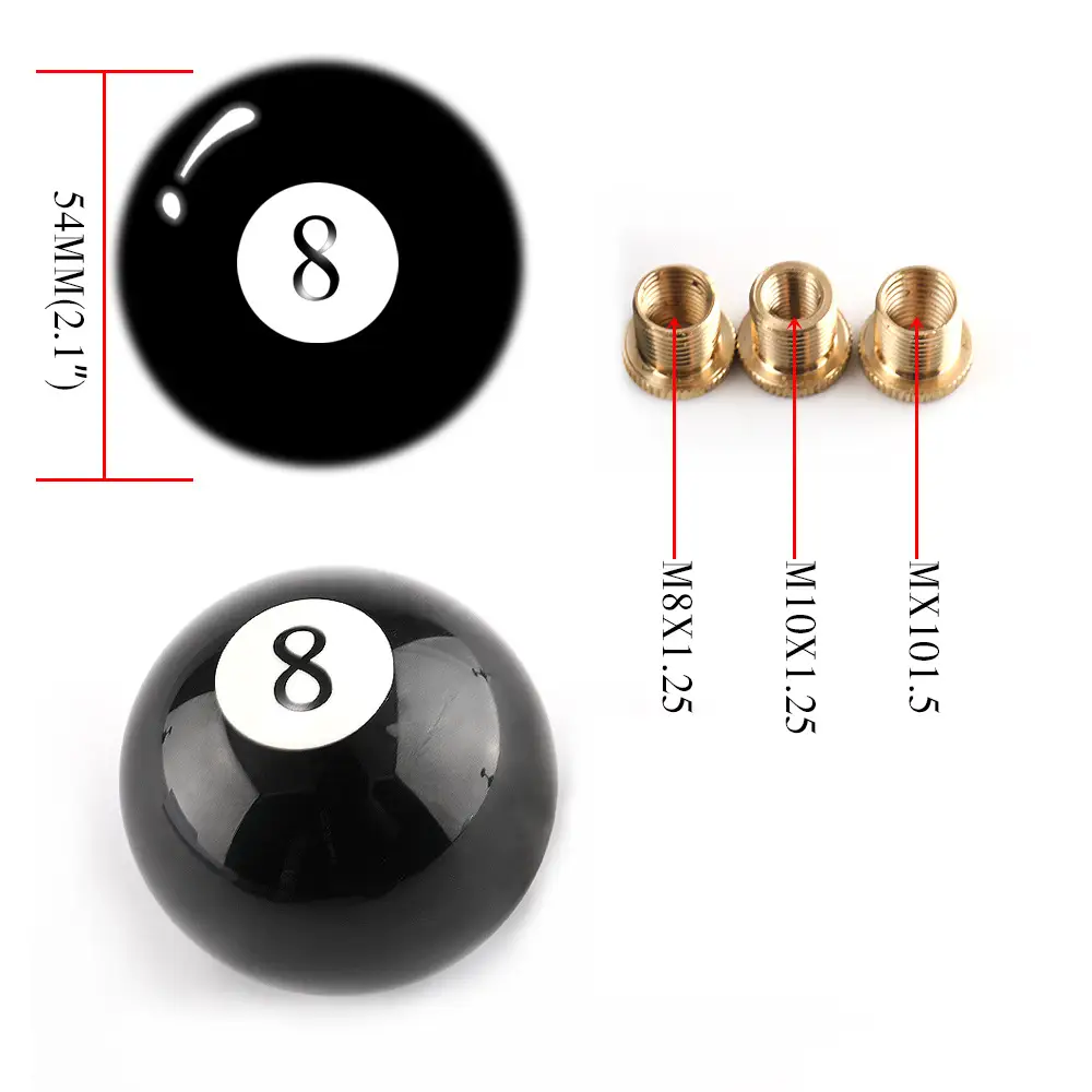 Cross-border hot-selling car modification gear shift head black No. 8 billiard gear shift head black eight gear shift handle