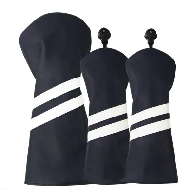 New  Wood Club Cover Double Stripe Wood Club Head Cover Club