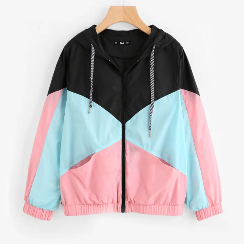 Hooded Contrasting Color Sports Baseball Jersey Long Sleeve - Black