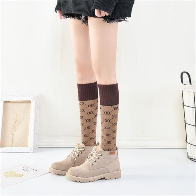 Title 1, Letter Double D Long Tube Calf Socks Women Pure...