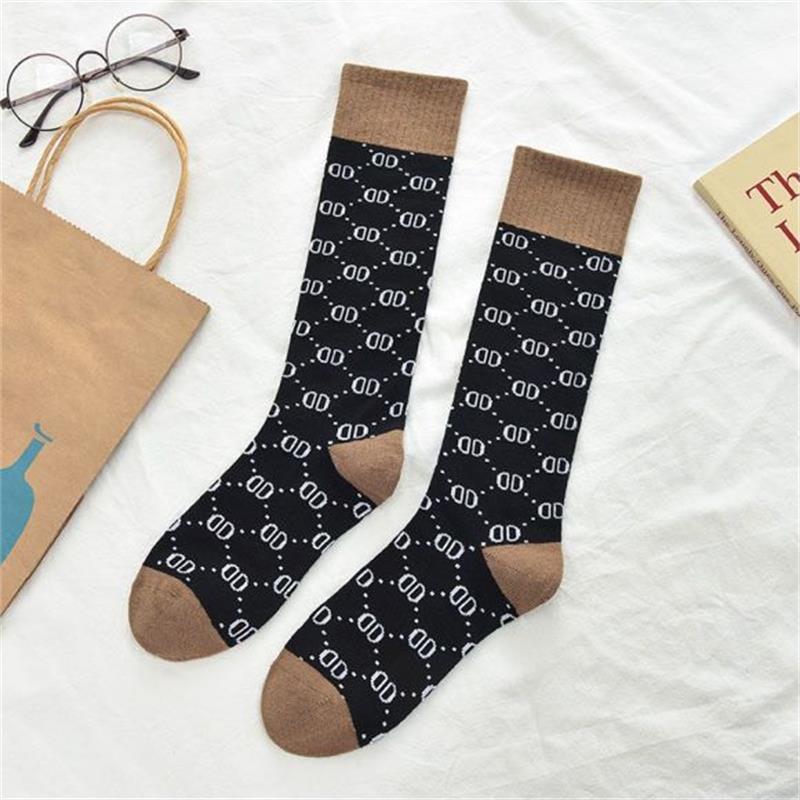 Title 4, Letter Double D Long Tube Calf Socks Women Pure...