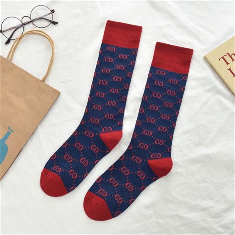 Title 6, Letter Double D Long Tube Calf Socks Women Pure...