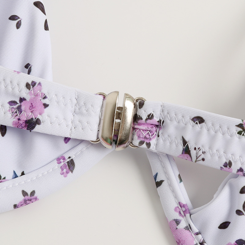 Gathered Bikini New One-piece Underwire Swimsuit