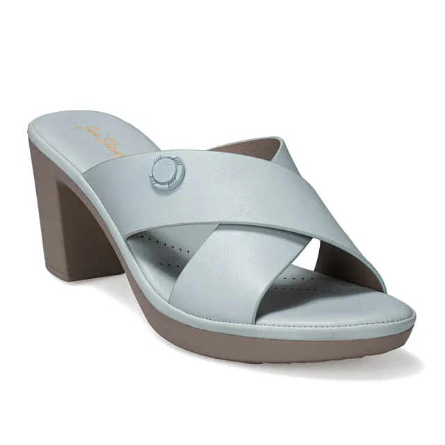 Foreign Trade Fashion Thick Heel High Heel Sandals Blue - Shop at LoveMi