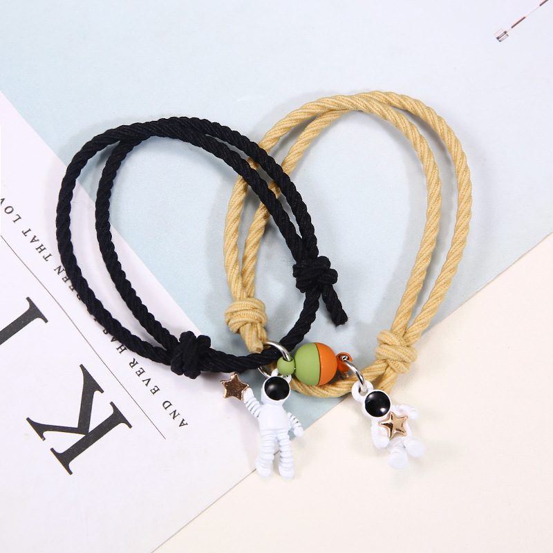 A Pair Of Adjustable Hair Ropes For Lovers Bracelet