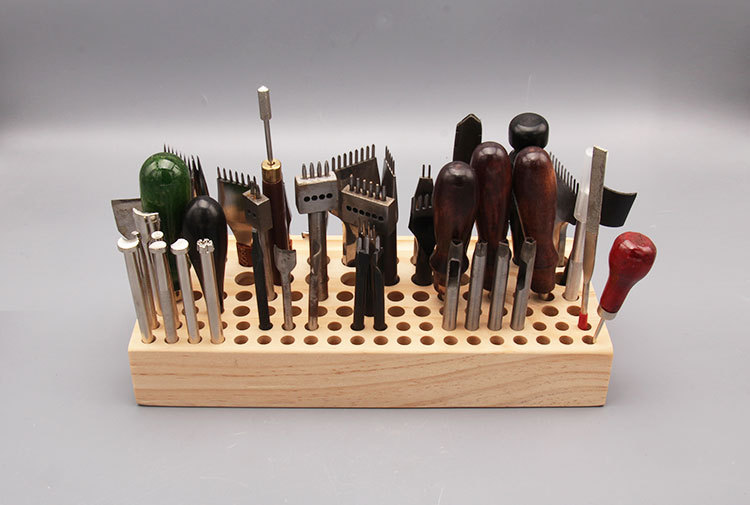 Title 1, PineWood Leather Carving Printing Tool Rack Mul...