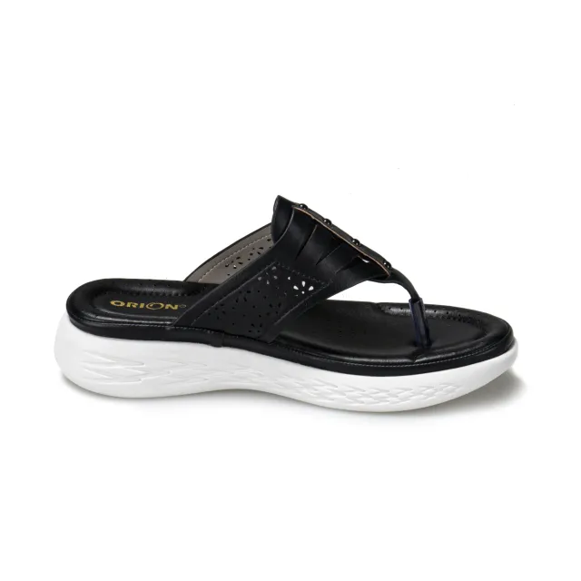 Sandals And Slippers Women Wedge With Flip Flops Thick Bottom Solid Color Black - Shop at LoveMi
