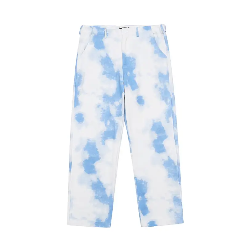 National Tide Gradient Tie-dye Overalls European A nd American Retro Casual Pants Loose High Street