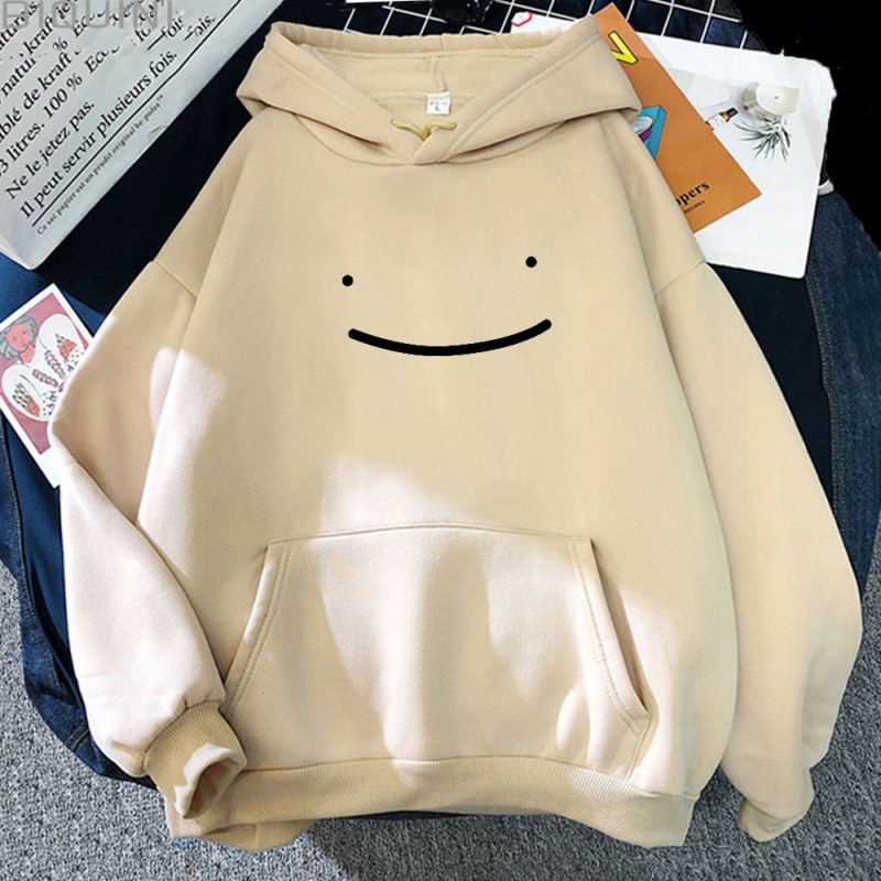 Title 3, Hoodie Smile Cartoon Simple Print Men