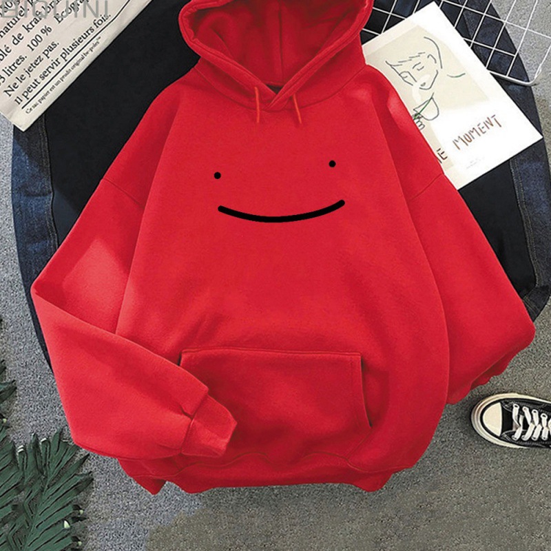 Title 2, Hoodie Smile Cartoon Simple Print Men