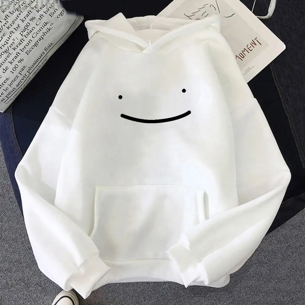 Hoodie Smile Cartoon Simple Print Men's Sweater