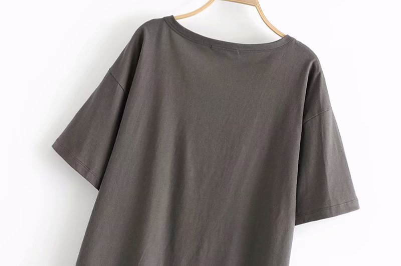 Summer European And American Women'S New Style Planet Print Boyfriend Style Short-Sleeved T-Shirt Women