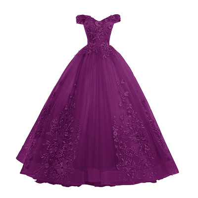 The Host's Vocal Music Art Test Solo Puff Skirt Long Dark Purple - Shop at LoveMi