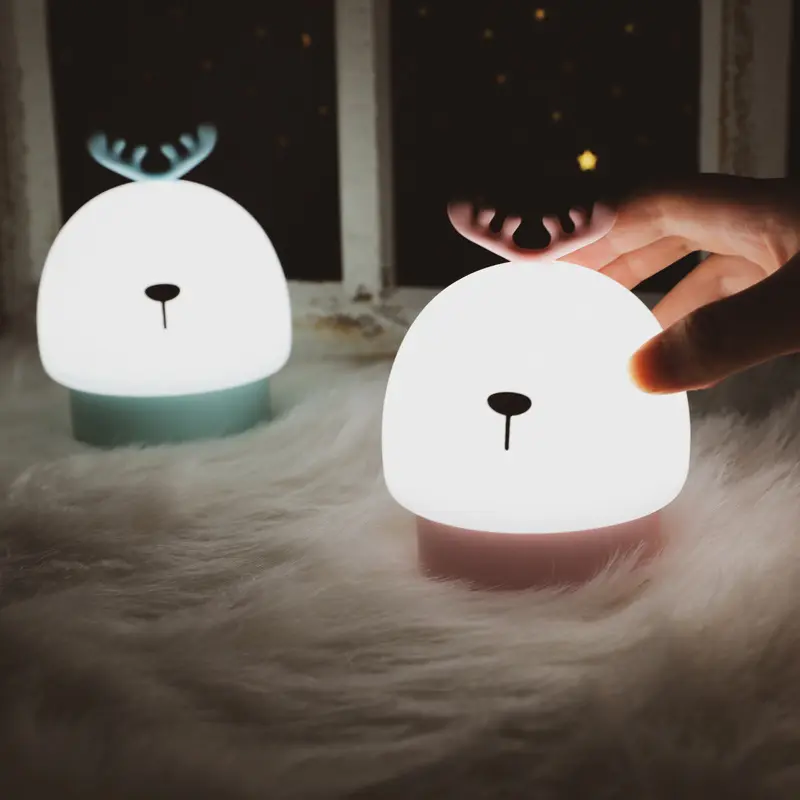 Cartoon Fawn Silicone Night Light Pats Eye