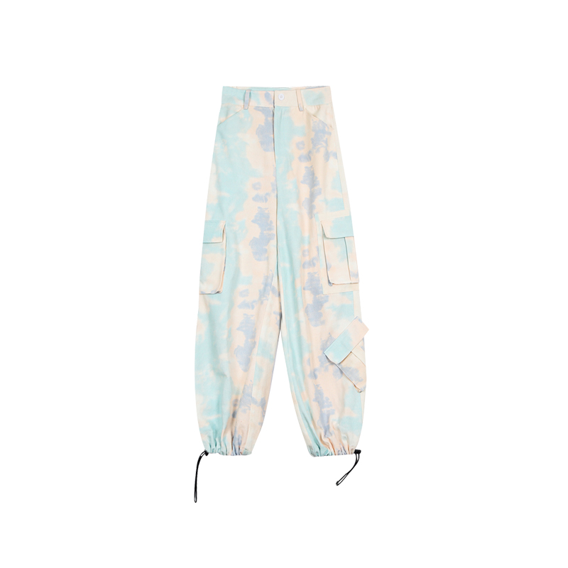 Street Fried Tie-Dye Straight Leg Overalls