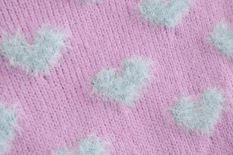 Fashion All-Match Sweet Love V-Neck Knitted Cardigan Jacket