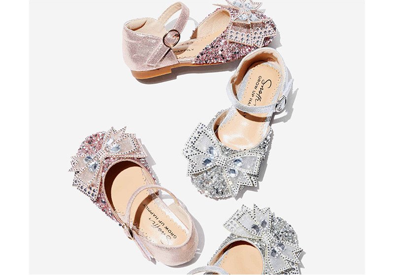 Children's High Heels Women's Rhinestone Girls Princess Shoes Catwalk Show Shoes